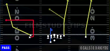 Fade Out — Pass play diagram