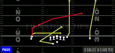 FK Toss Cross — Pass play diagram