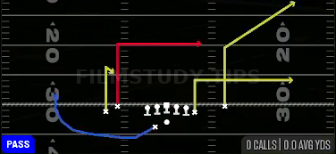 Smash Hammer — Pass play diagram