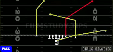 PA TE Leak — Pass play diagram