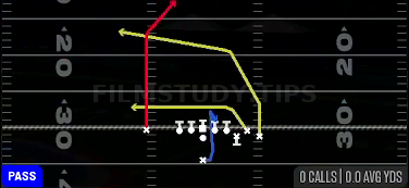 PA Cross — Pass play diagram