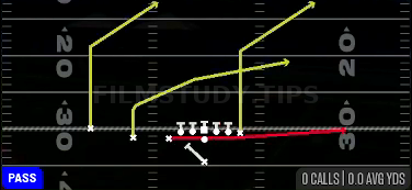 PA Boot Slide — Pass play diagram