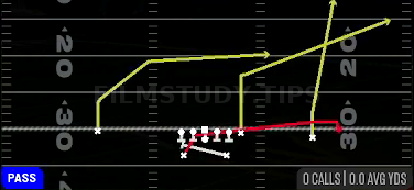 PA Slide — Pass play diagram