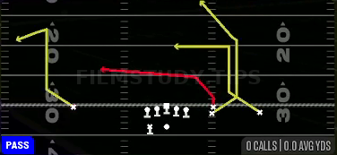 WR Cross — Pass play diagram