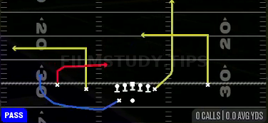 WR Under — Pass play diagram