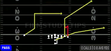 PA Spot — Pass play diagram