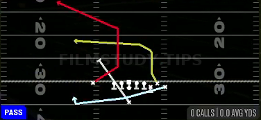 PA Cheat Deep Corner — Pass play diagram