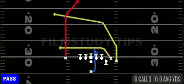 PA Cross — Pass play diagram