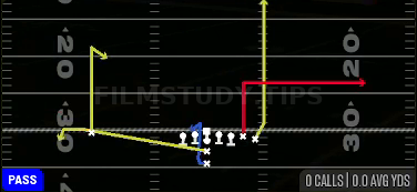 PA Clearout — Pass play diagram
