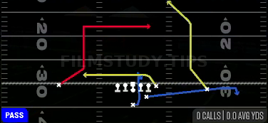 PA WR In — Pass play diagram